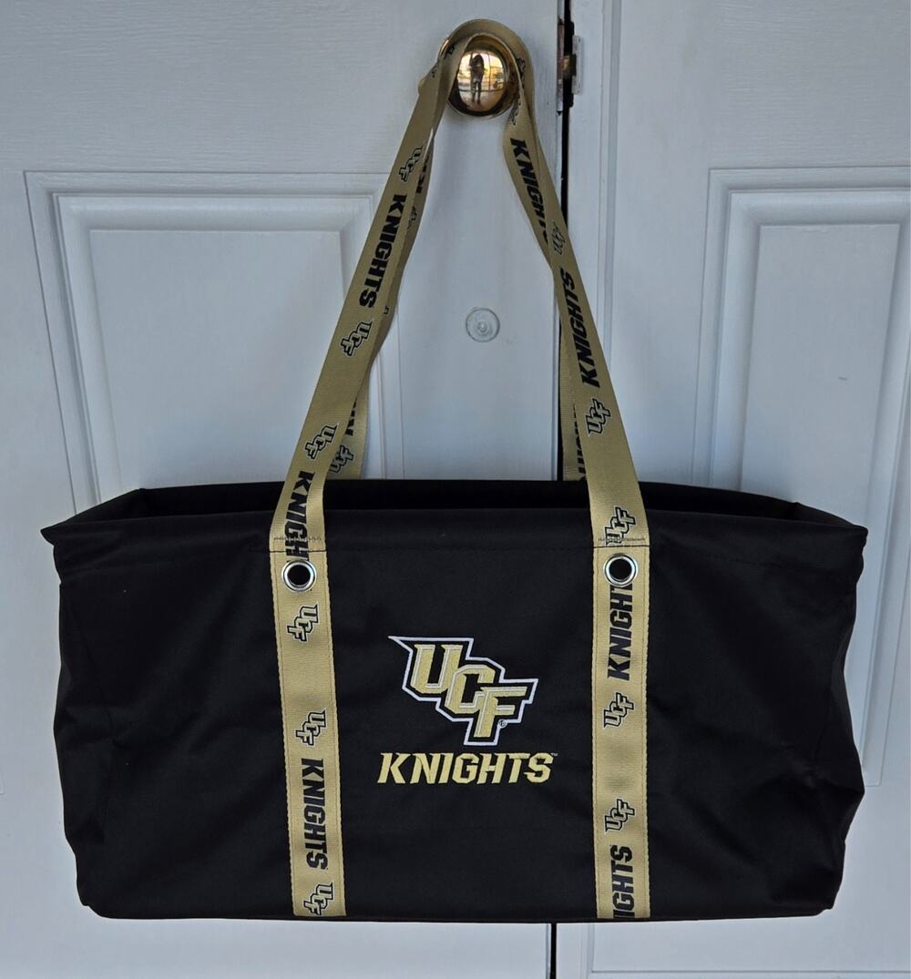 🏈LOGO BRANDS UCF Knights Florida Crosshatch Picnic Caddy Tote New